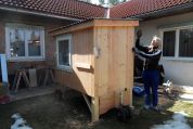 Bauen des Hühnerhauses